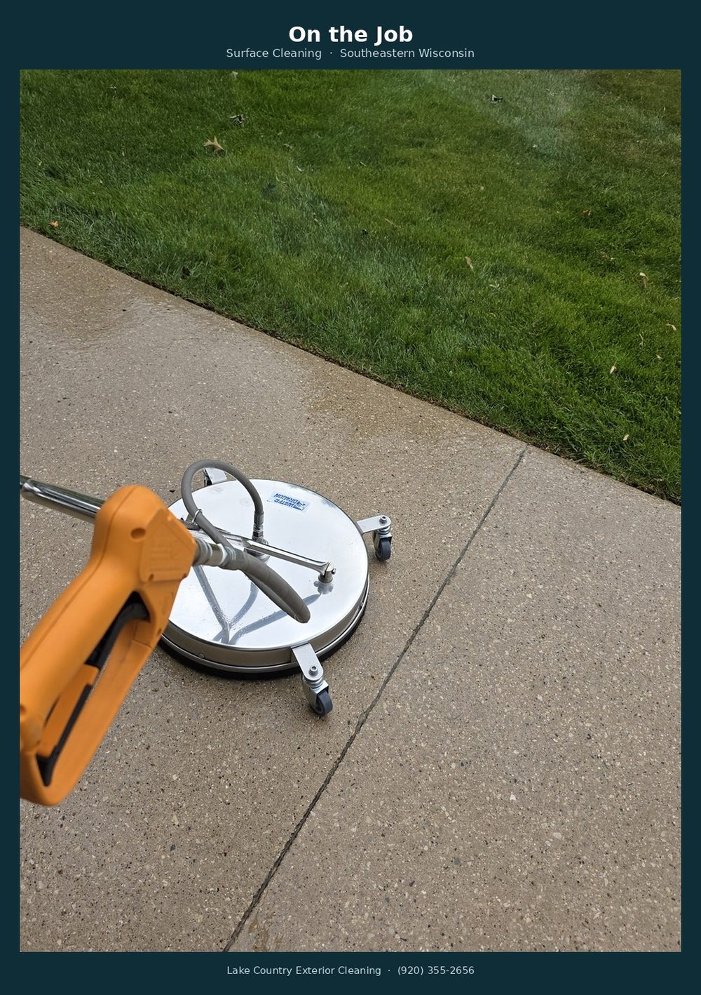 Surface cleaning concrete in Southeastern Wisconsin